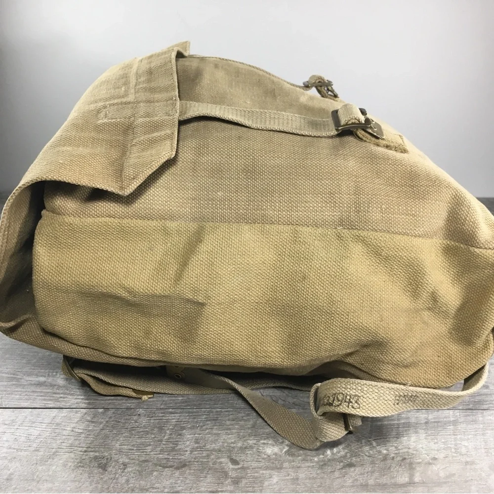 Vintage WWII WW2 Era Army Canvas Rucksack Backpack Field Military British Pack